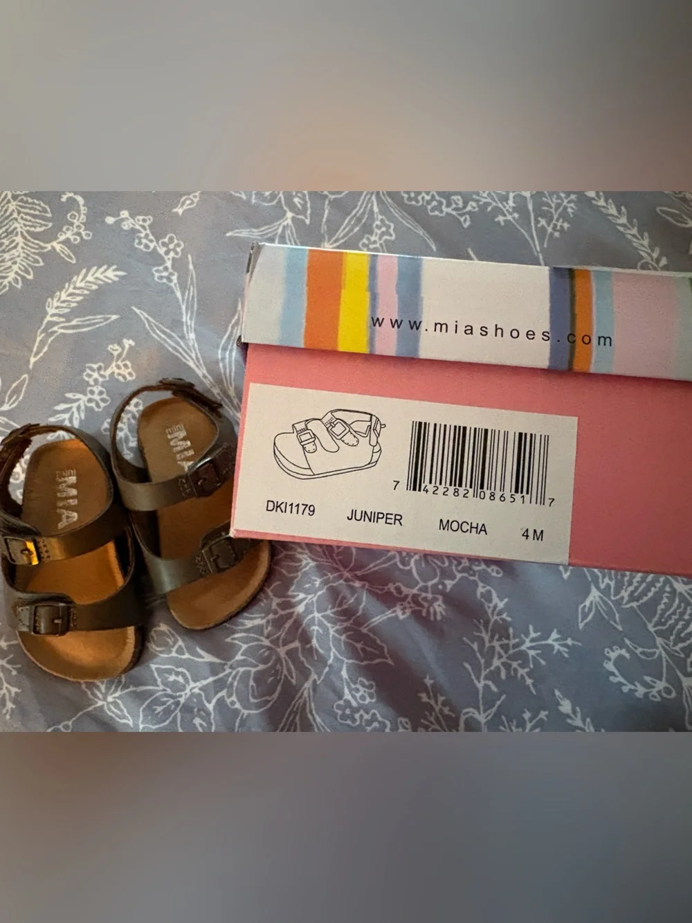 MIA Kids Brown Double-Buckle Sandals